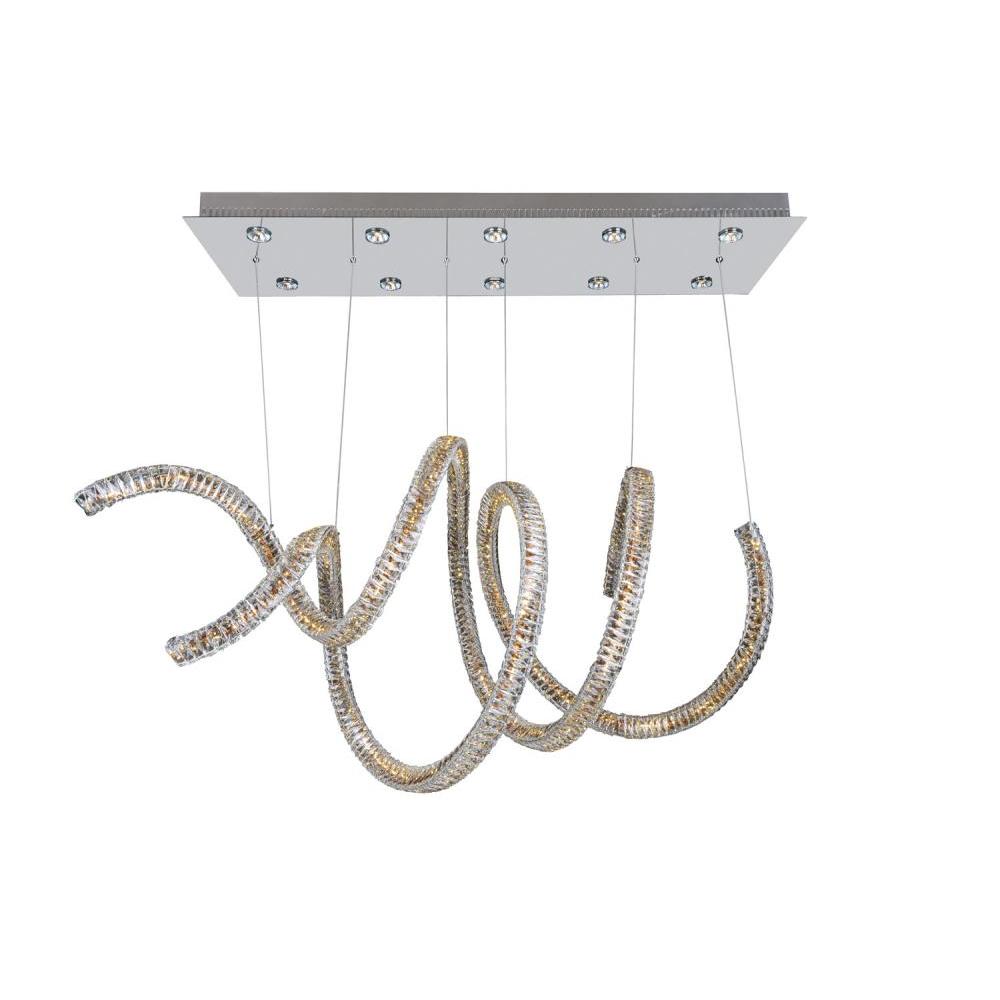 Ravina 10 Light + LED Convertible Pendant - Flush Mount – Crystal+Form Allegri Crystal Lighting