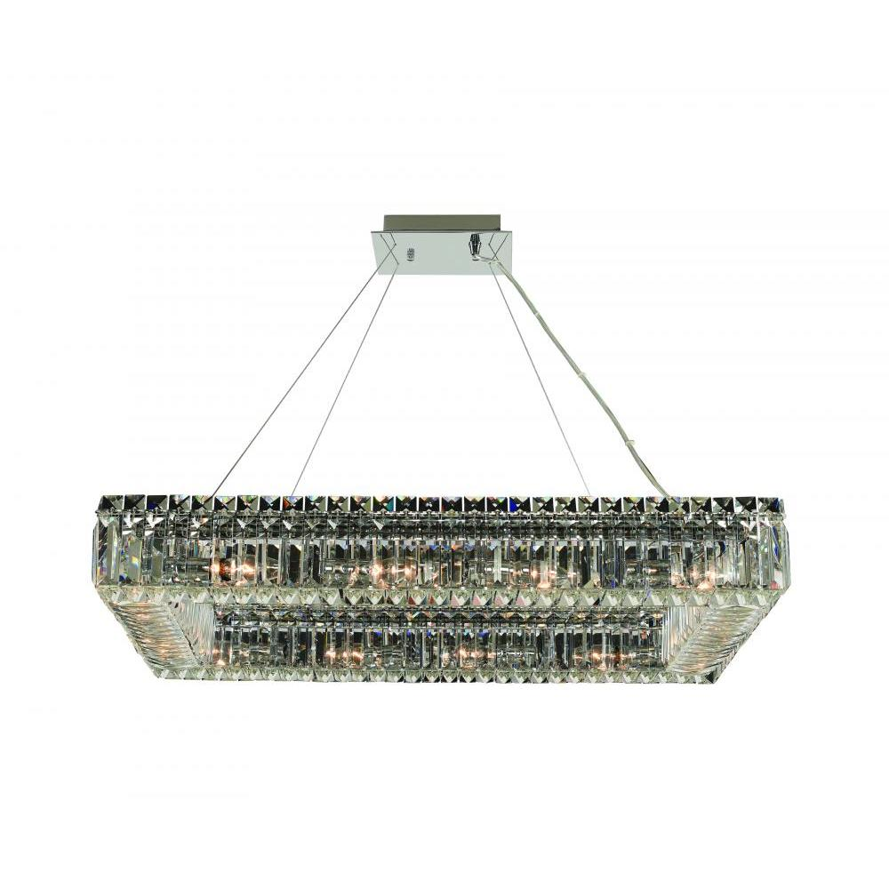 Baguette 29 Inch Rectangular Pendant