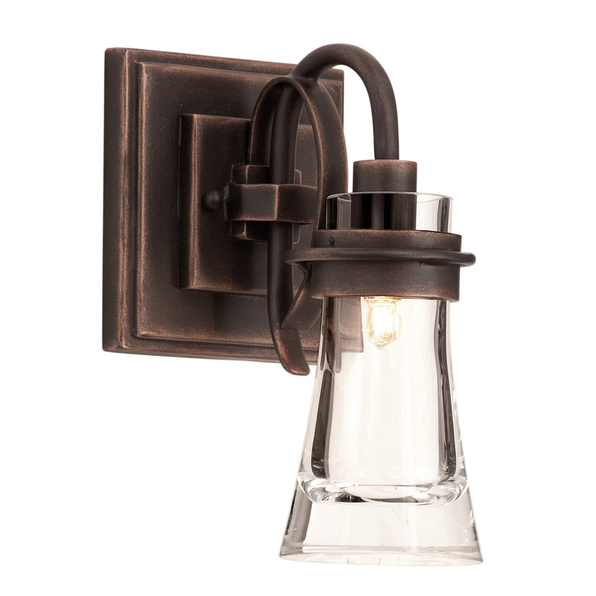Dover 10.5-in 1 Light Socket Antique Copper Wall Sconce
