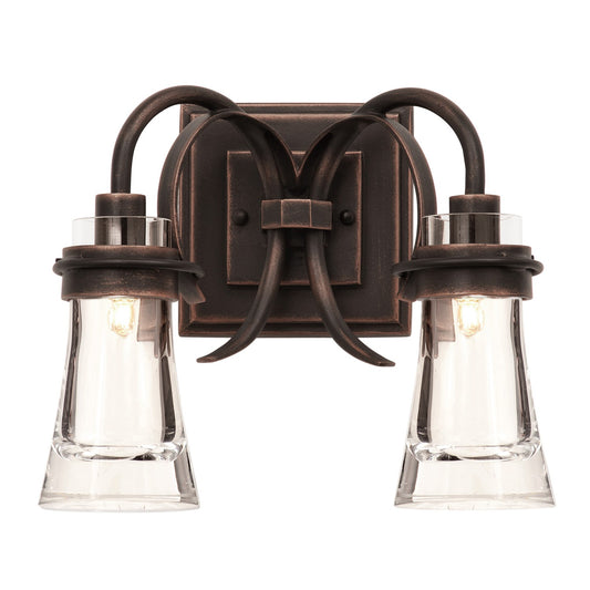 Dover 10.5-in 2 Light Socket Antique Copper Wall Sconce