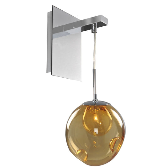 Meteor 17-in 1 Light Socket Polished Chrome Wall Sconce