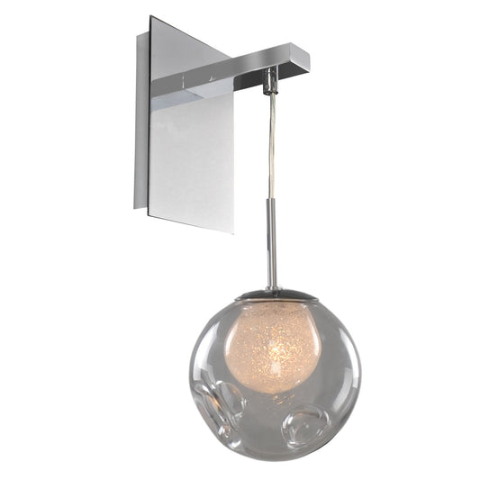 Meteor 17-in 1 Light Socket Polished Chrome Wall Sconce