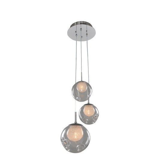 Meteor 10-in 3 Light Socket Polished Chrome Pendant