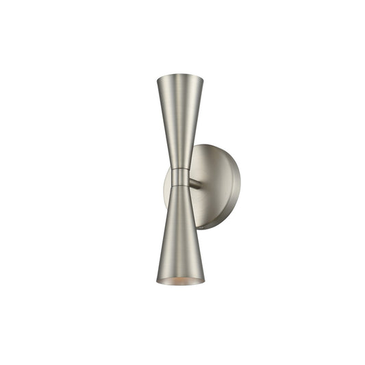 Milo 12-in 1 Light Socket Satin Nickel Wall Sconce