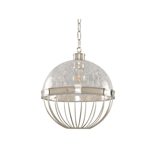 Montauk 12-in 1 Light Socket Polished Nickel Pendant