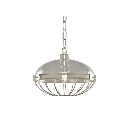 Montauk 14-in 1 Light Socket Polished Nickel Pendant