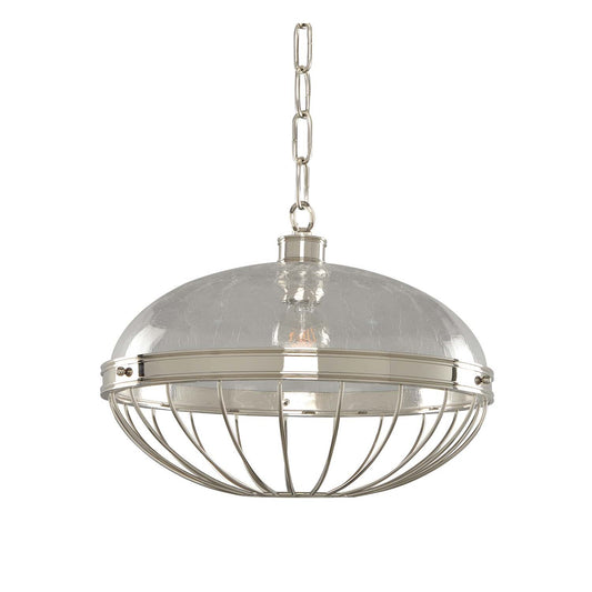 Montauk 16-in 1 Light Socket Polished Nickel Pendant