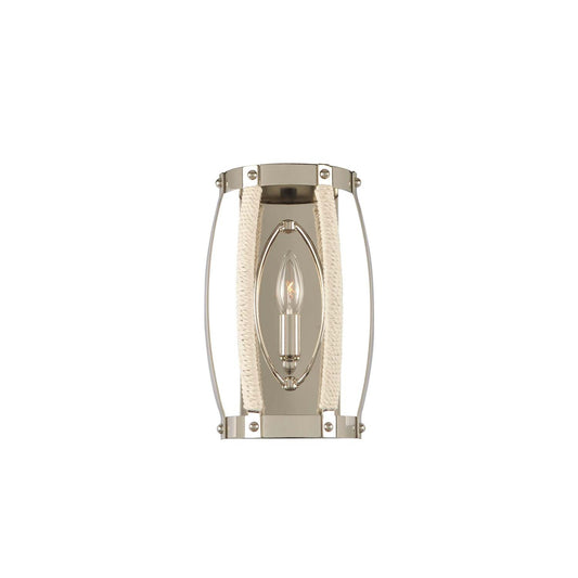 Bradbury 12-in 1 Light Socket Polished Nickel Wall Sconce