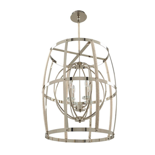 Bradbury 24-in 4 Light Socket Polished Nickel Pendant