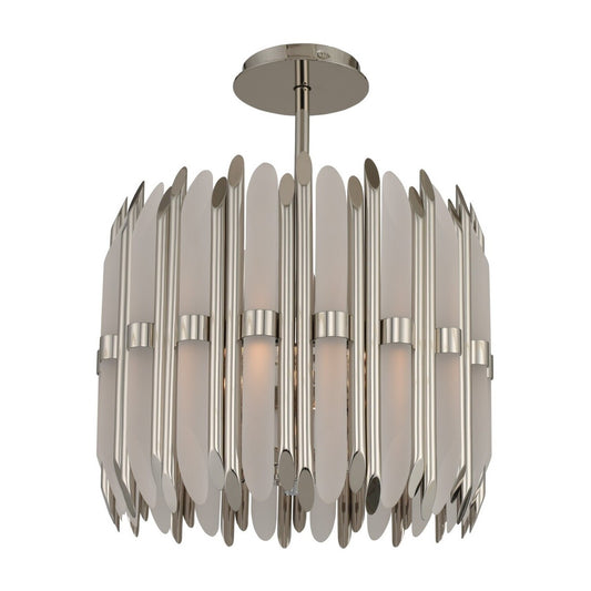 Massina 17-in 12 Light Polished Nickel Pendant