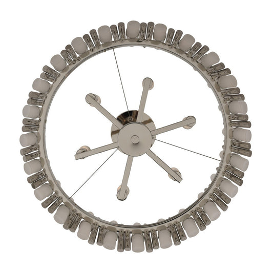Massina 22-in 6 Light Socket Polished Nickel Pendant