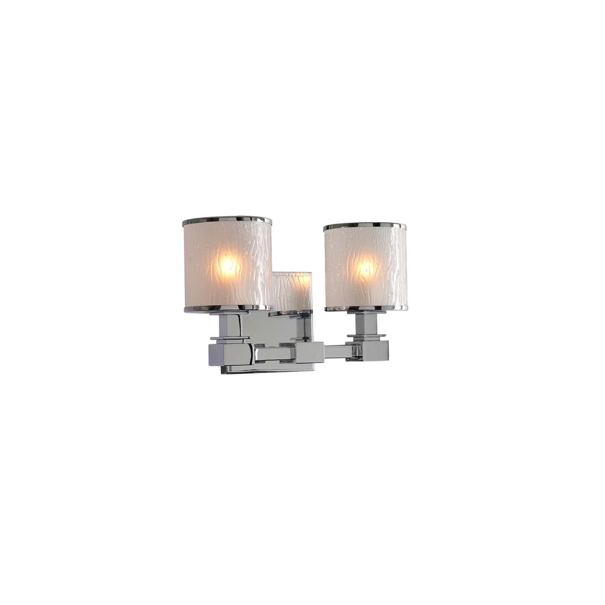 Destin 11.5-in 2 Light Socket Polished Chrome Bath Wall Sconce