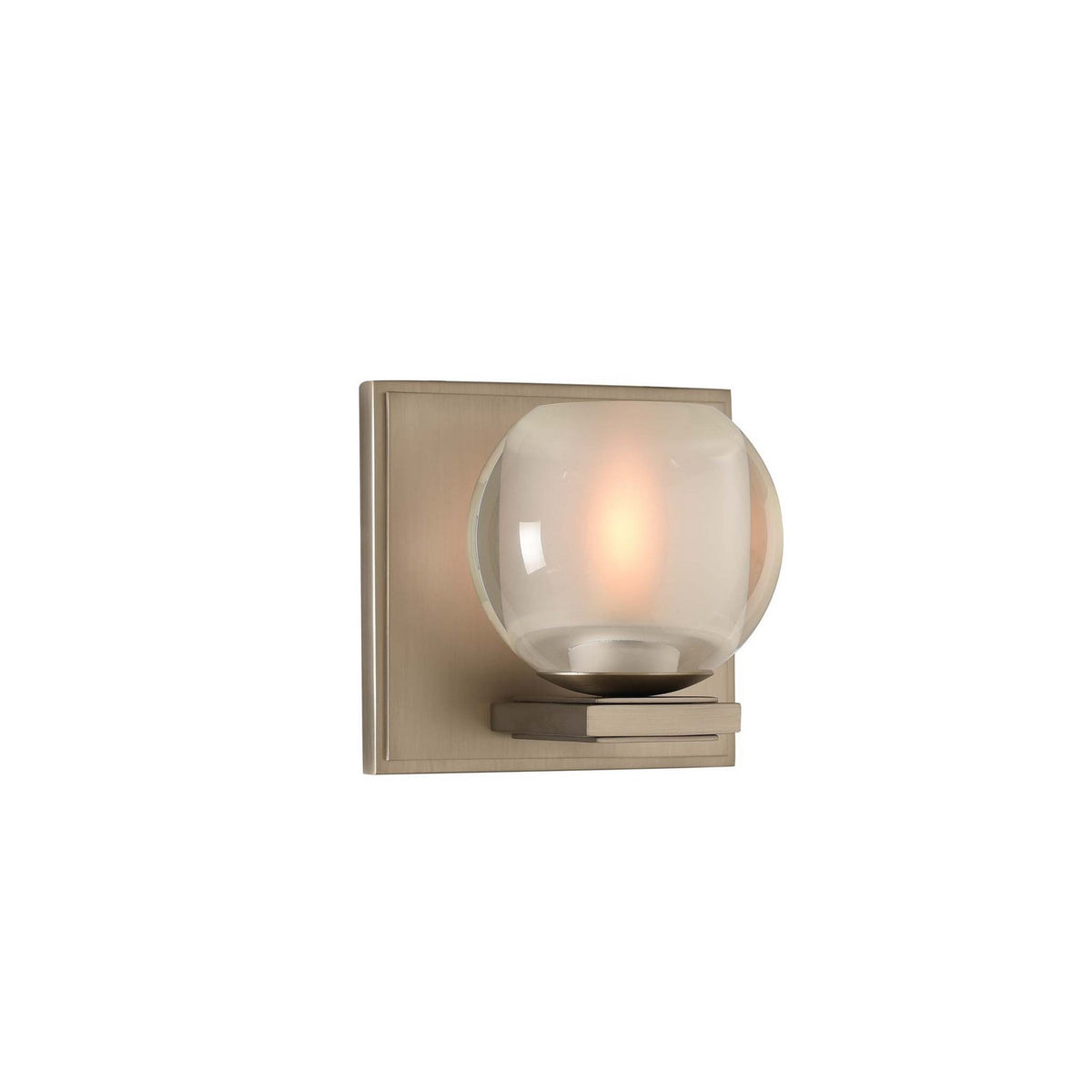 Corona 5-in 1 Light Socket Satin Nickel Bath Wall Sconce