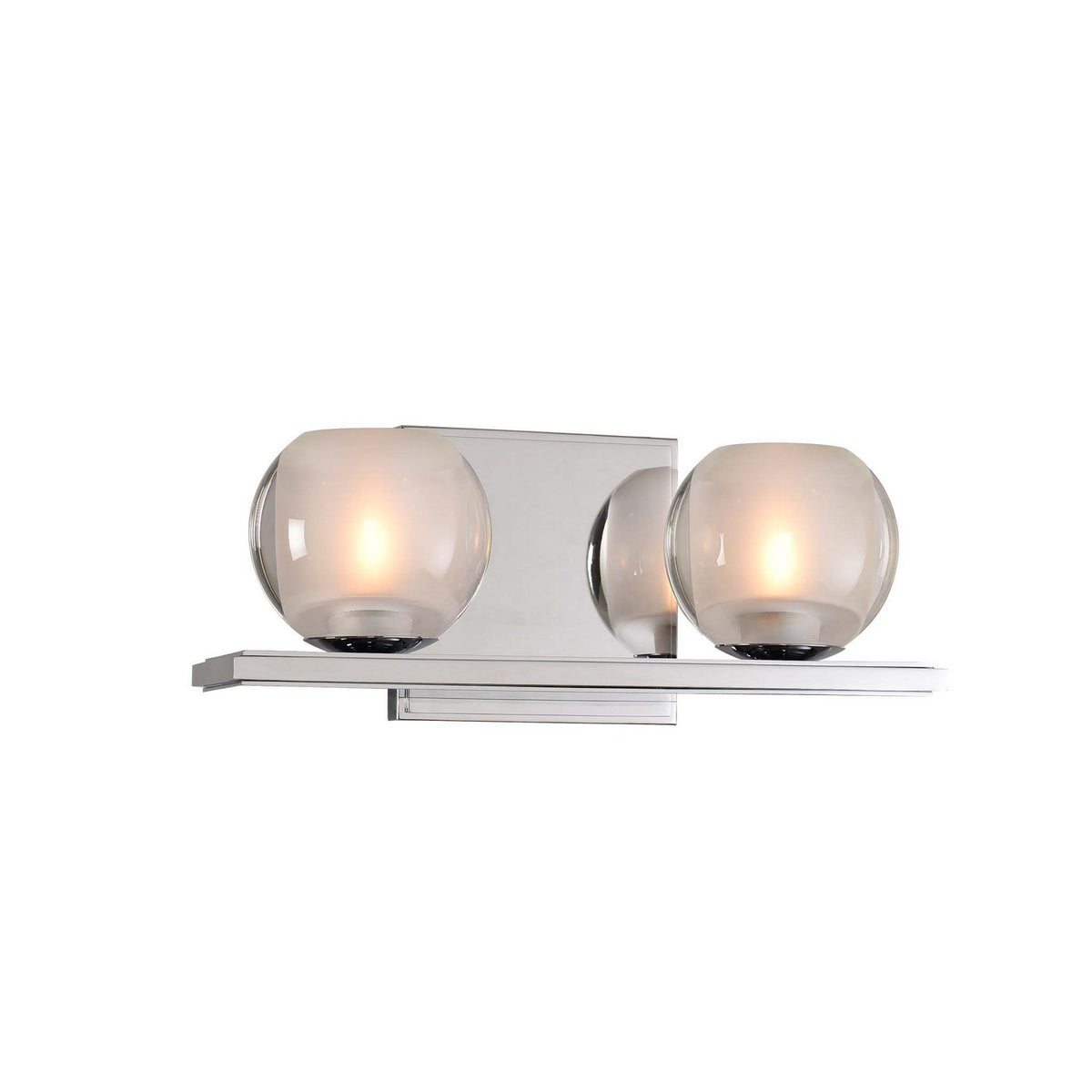 Corona 12-in 2 Light Socket Polished Chrome Bath Wall Sconce