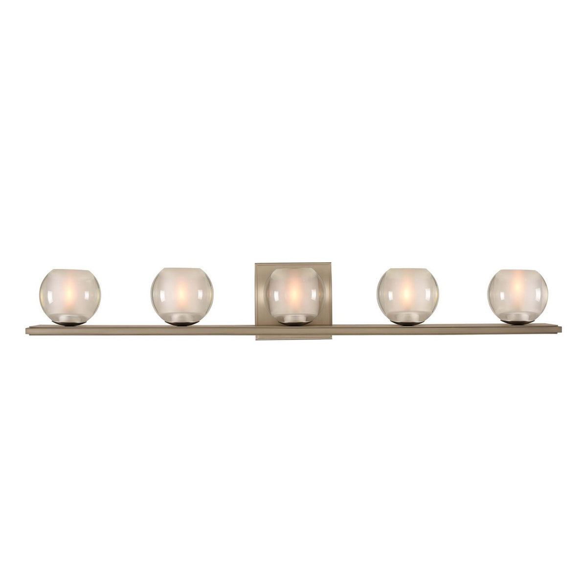 Corona 33-in 5 Light Socket Satin Nickel Vanity Light
