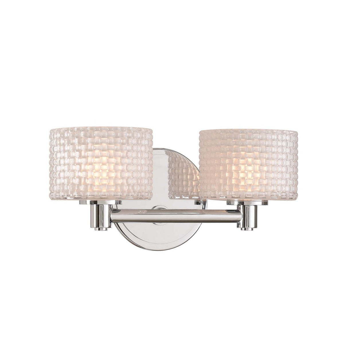 Willow 12-in 2 Light Socket Polished Chrome Bath Wall Sconce