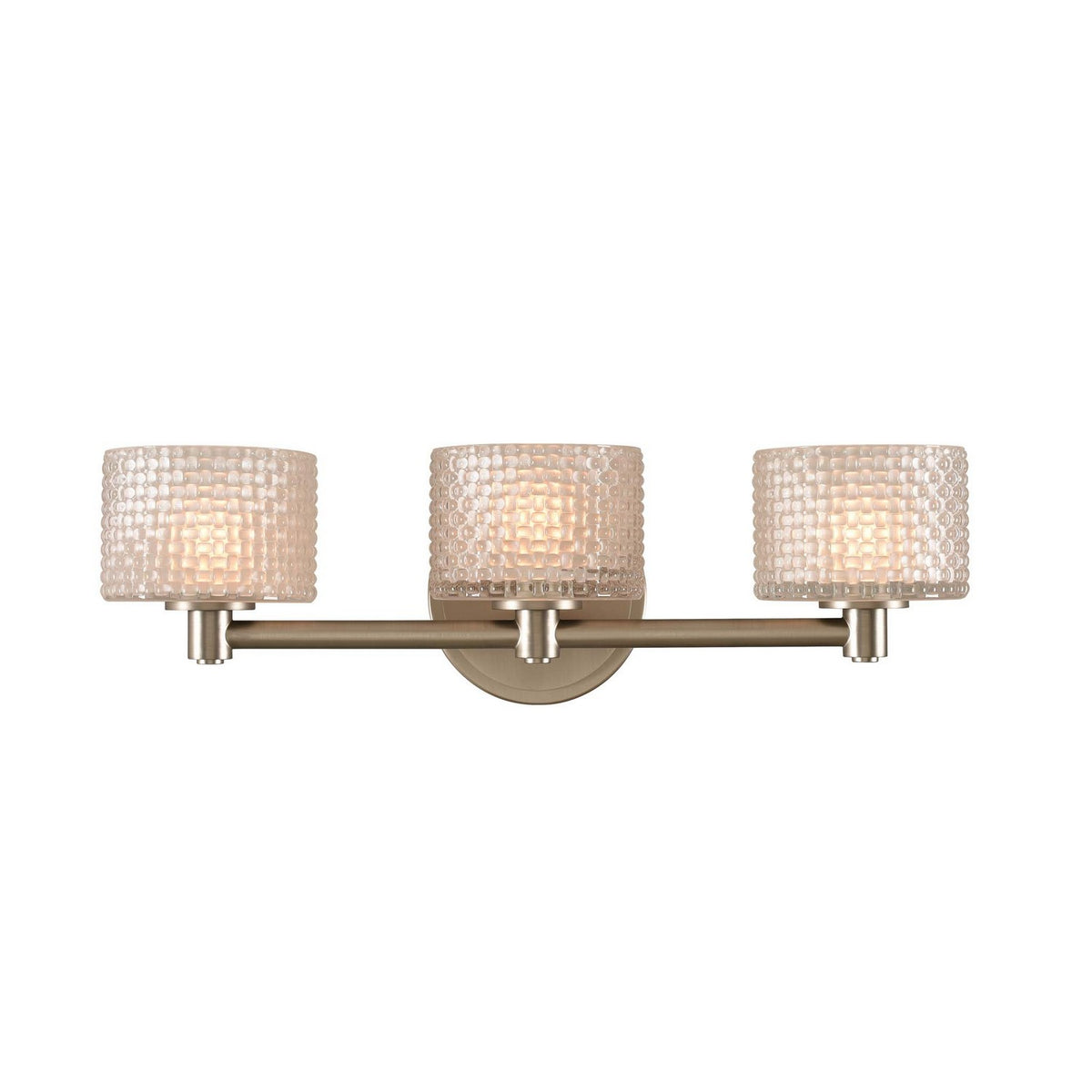 Willow 19-in 3 Light Socket Satin Nickel Vanity Light