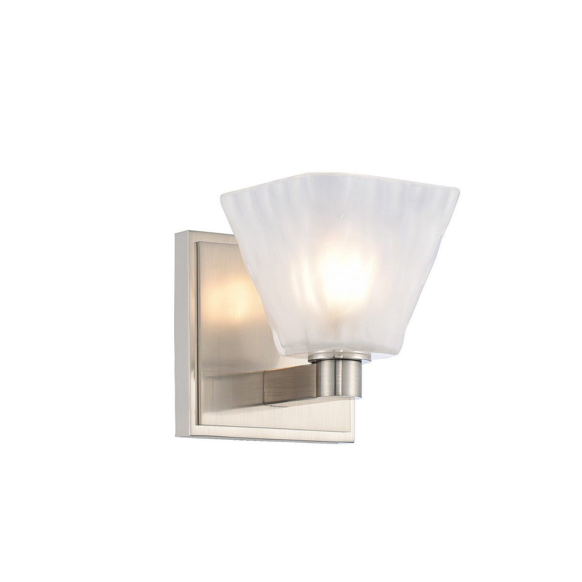 Weston 5-in 1 Light Socket Glazed Nickel Bath Wall Sconce