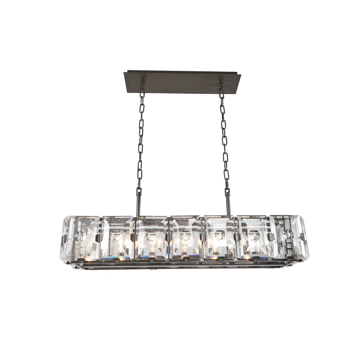 Giada 37-in 7 Light Socket Dark Bronze Linear Pendant