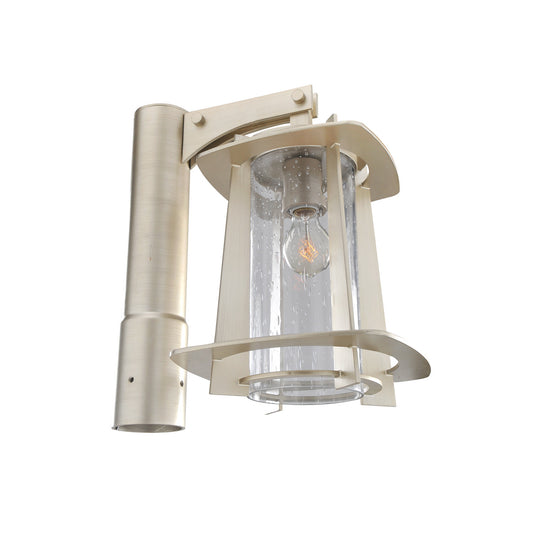 Shelby 16.5-in 1 Light Socket Tarnished Silver Outdoor Post Mount