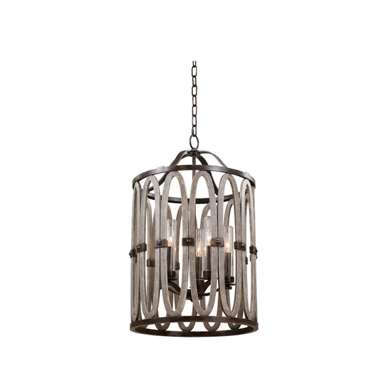 Belmont 19-in 5 Light Socket Florence Gold Outdoor Pendant