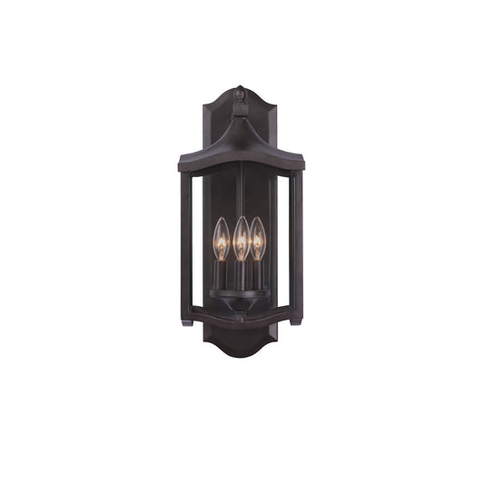 Lakewood Outdoor 20-in 3 Light Socket Aged Iron Wall Sconce