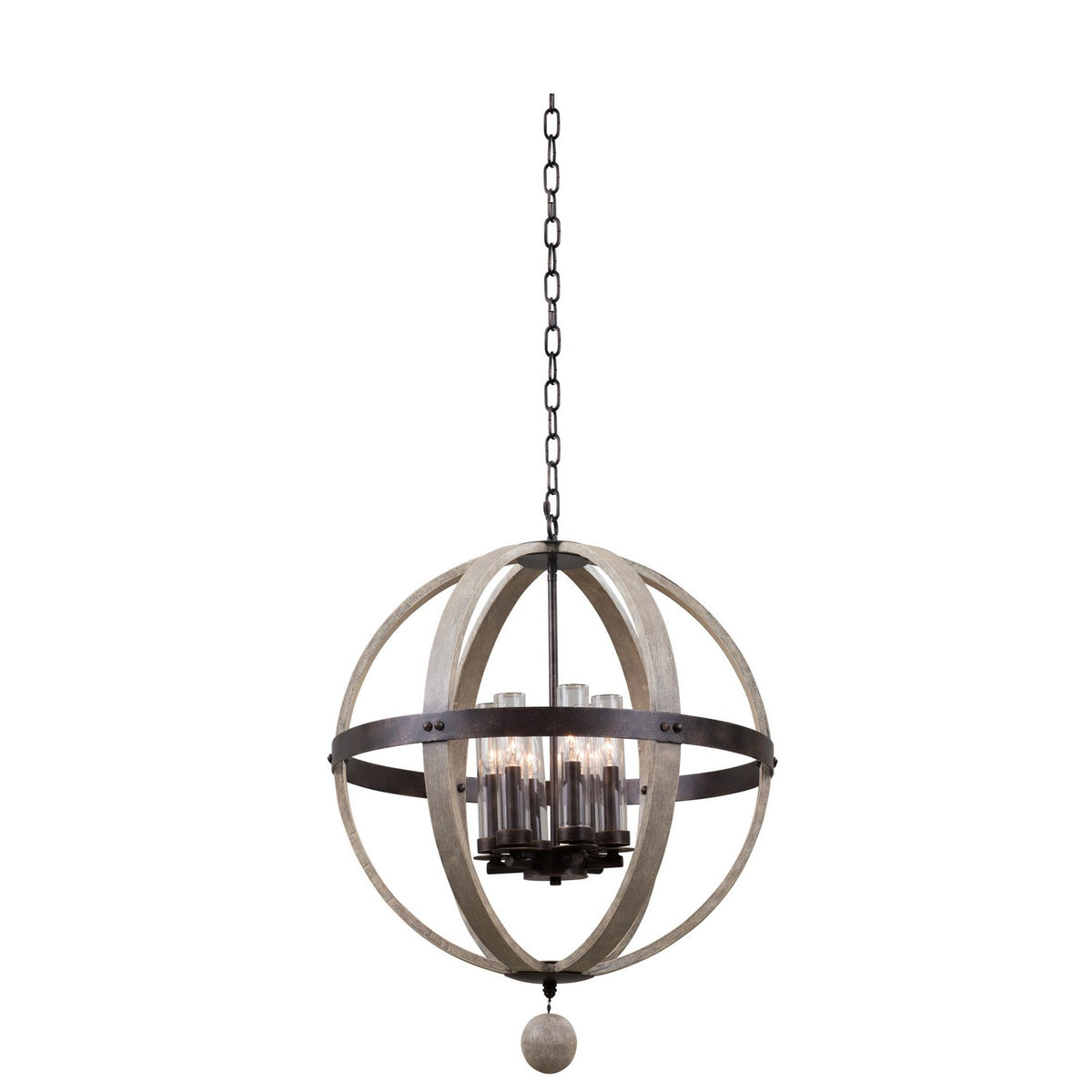 Harper 25-in 6 Light Socket Florence Gold Outdoor Pendant