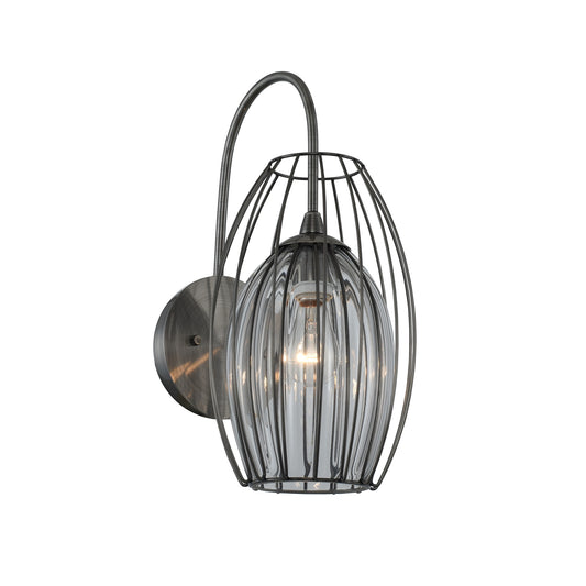 Emilia 16-in 1 Light Socket Chemical Stainless Steel Wall Sconce