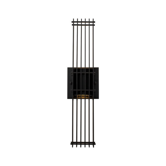 Drew 19-in 1 Light LED Matte Black Outdoor Wall Sconce