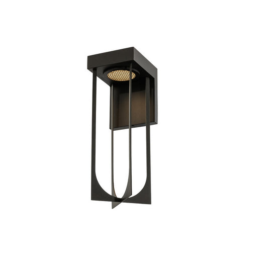 Optika Outdoor 14-in 1 Light LED Matte Black Wall Sconce