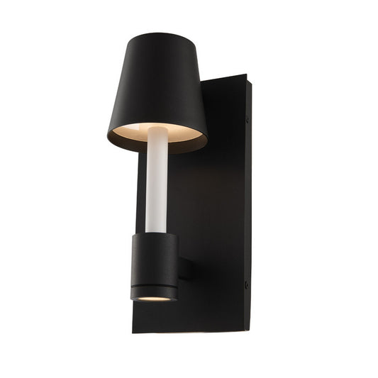 Candelero Outdoor 11-in 1 Light LED Matte Black w/ White Wall Sconce