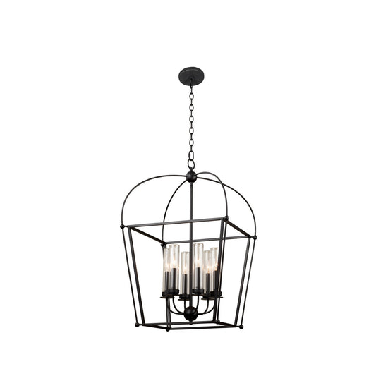 Sutter 19-in 6 Light Matte Black Outdoor Pendant
