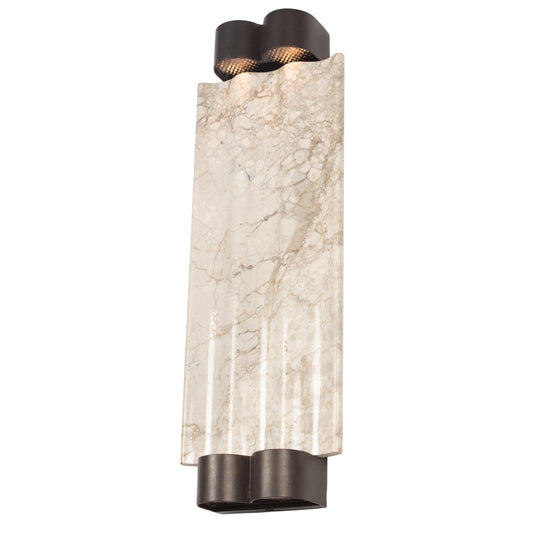 Pillar 22-in 1 Light LED Bronze Outdoor Wall Sconce