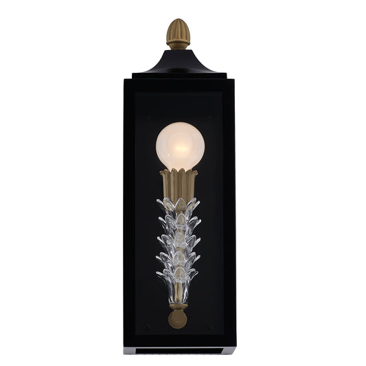 Midsummer 22-in 1 Light Socket Matte Black Outdoor Wall Sconce