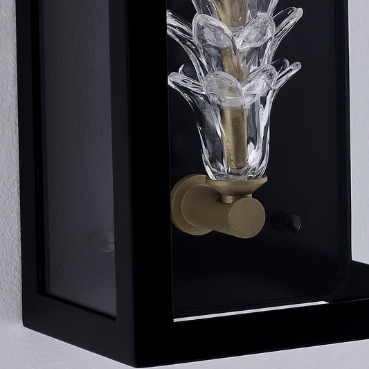 Midsummer 22-in 1 Light Socket Matte Black Outdoor Wall Sconce