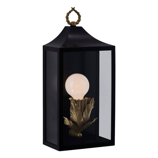 Marge 18-in 1 Light Socket Matte Black Outdoor Wall Sconce