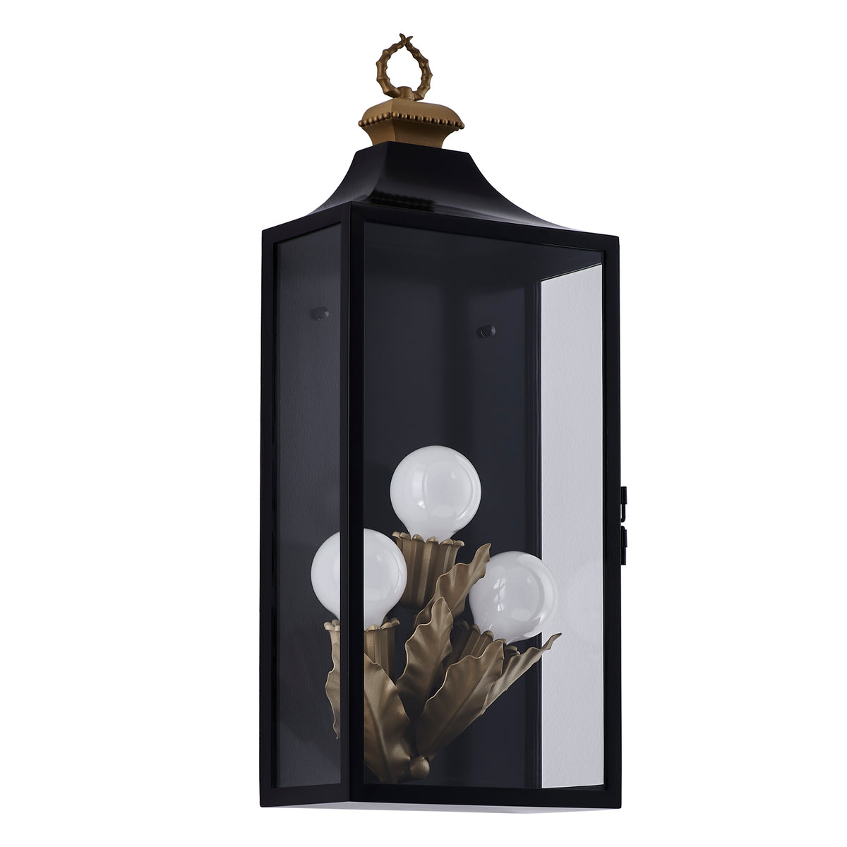 Marge 27-in 3 Light Socket Matte Black Outdoor Wall Sconce