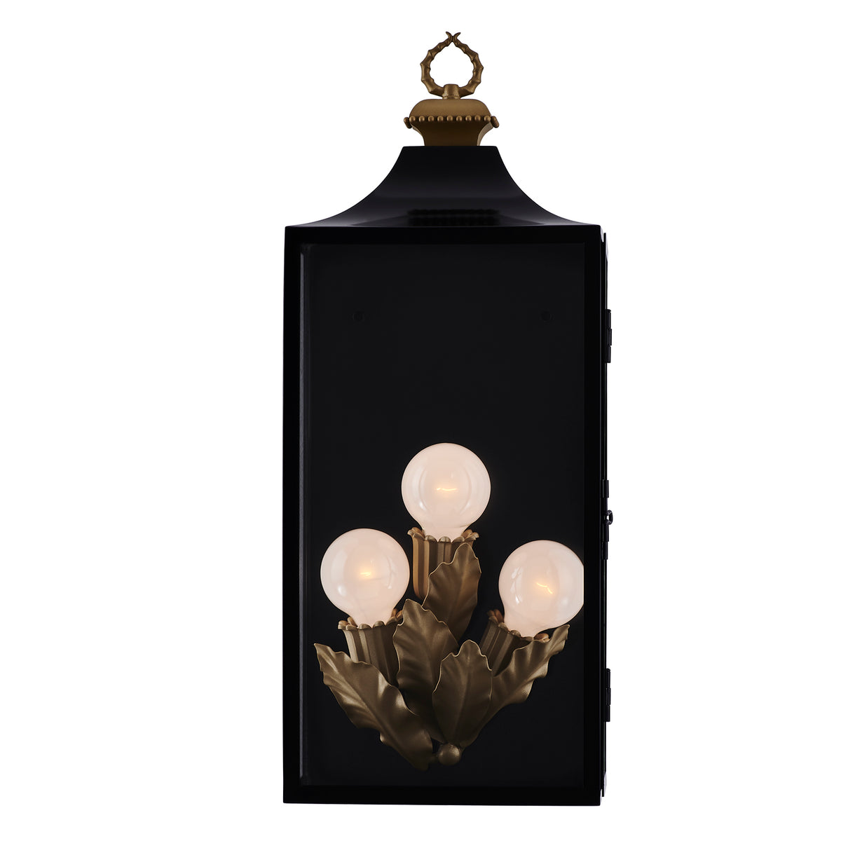 Marge 27-in 3 Light Socket Matte Black Outdoor Wall Sconce