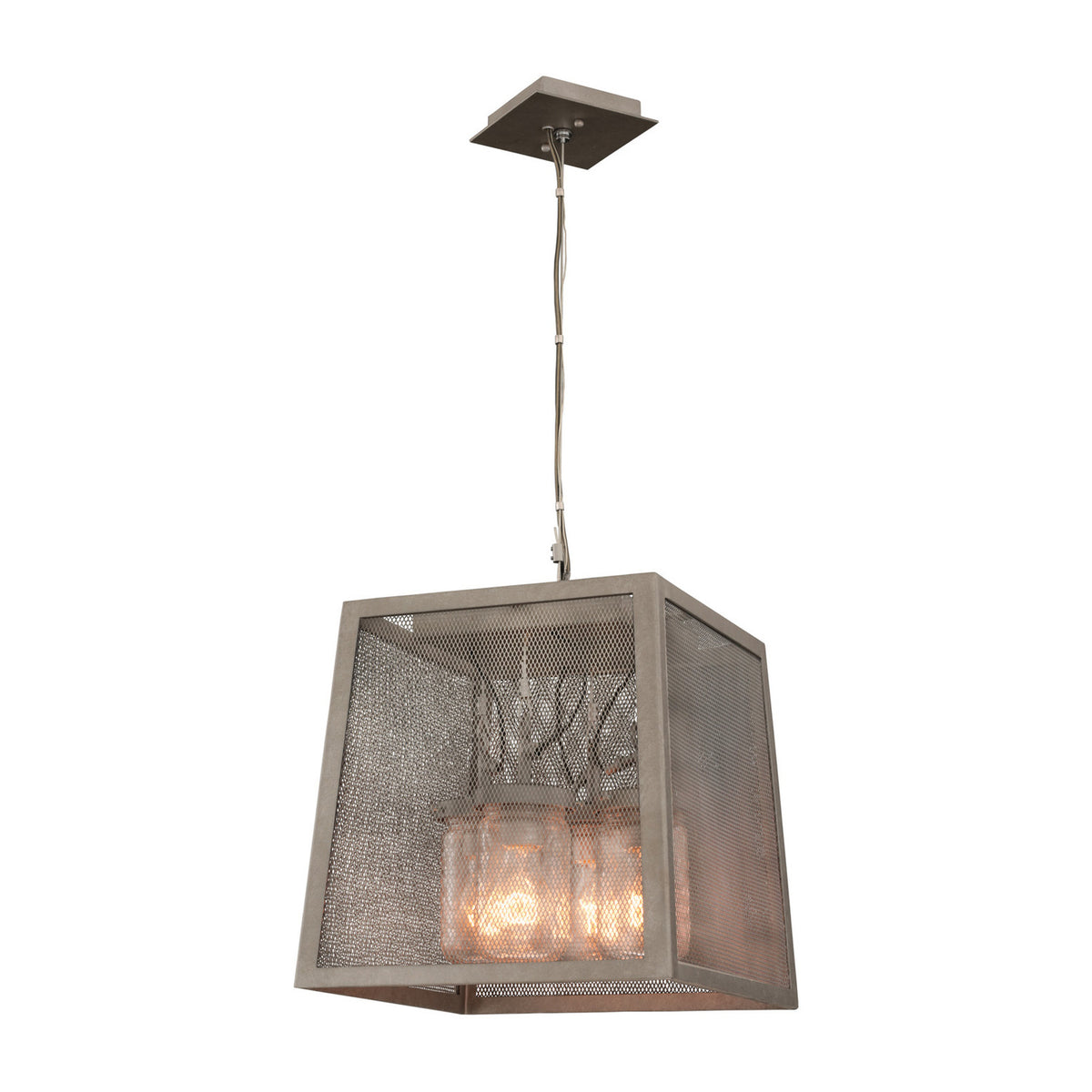 Highland 14-in 4 Light Socket Country Iron Chandelier