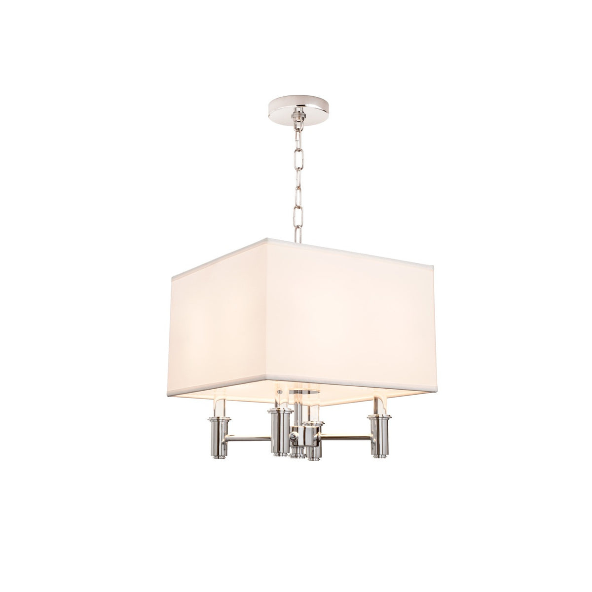 Dupont 14-in 4 Light Socket Polished Chrome Semi-Flush Mount