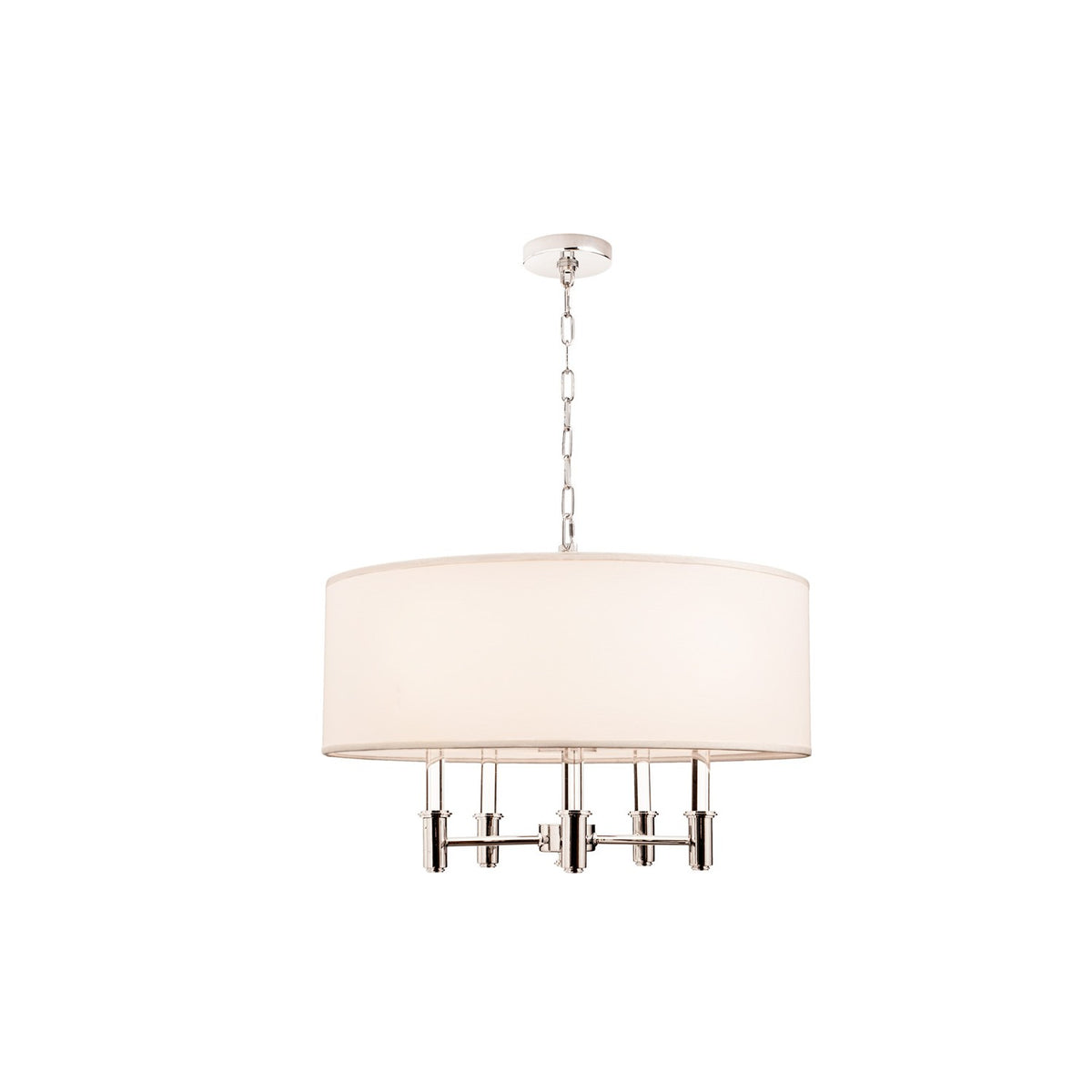 Dupont 26-in 5 Light Socket Polished Chrome Chandelier