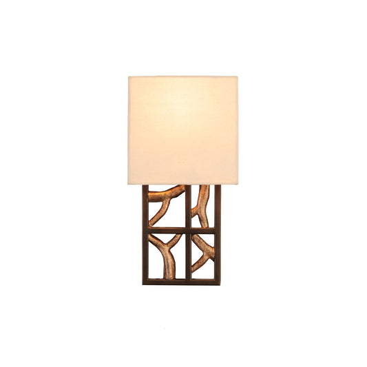 Hudson 13-in 1 Light Socket Antique Bronze w/ Antique Gold Wall Sconce