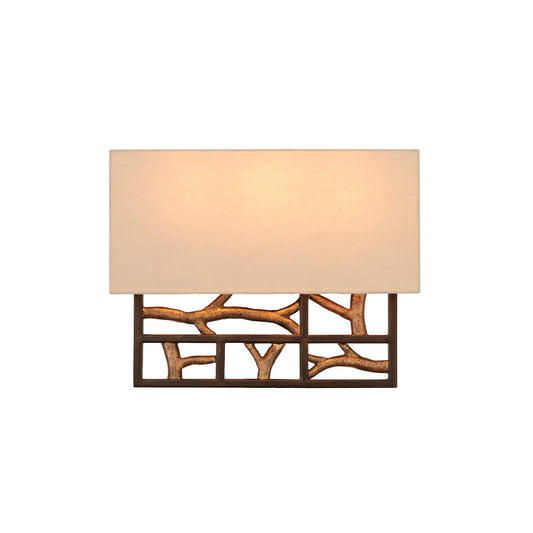 Hudson 11-in 3 Light Socket Antique Bronze w/ Antique Gold Wall Sconce