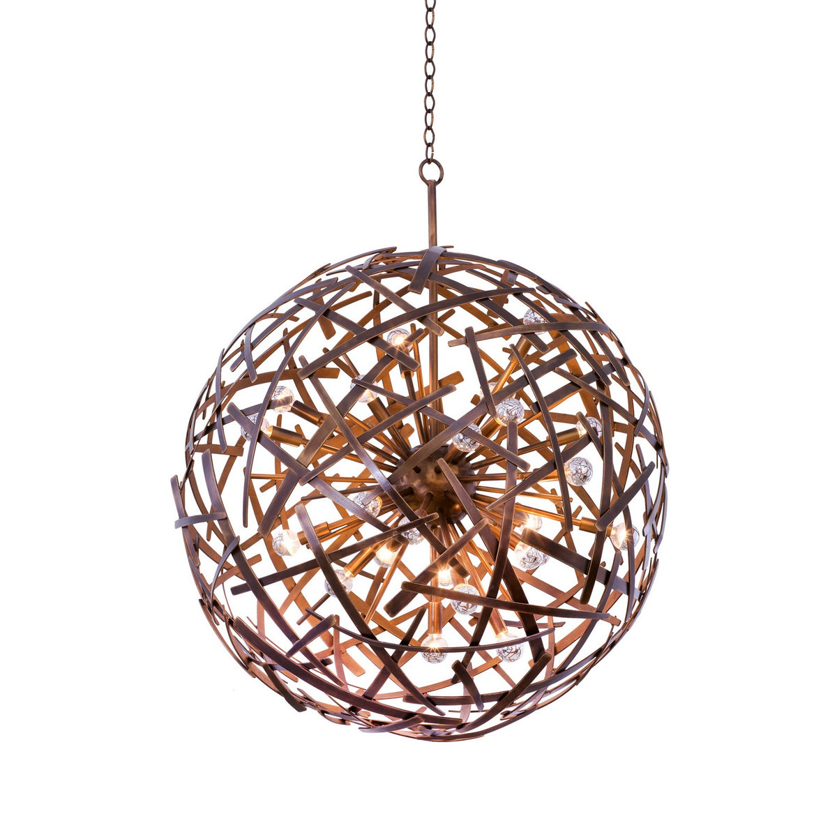 Ambassador 34-in 24 Light Socket Copper Patina Chandelier