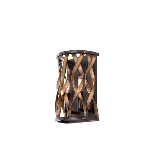 Soho 12-in 2 Light Socket Milk Chocolate Wall Sconce