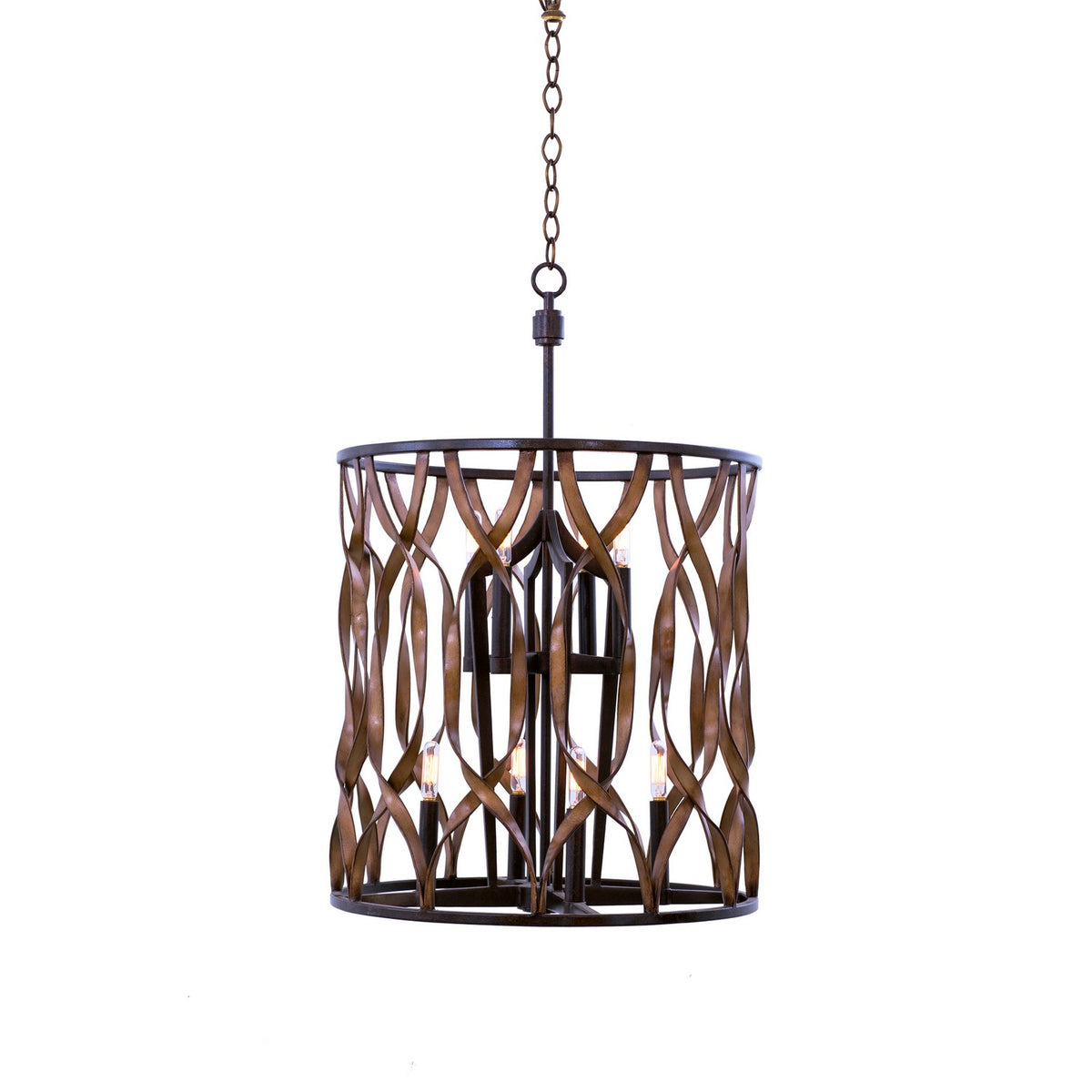 Soho 20-in 8 Light Socket Milk Chocolate Pendant