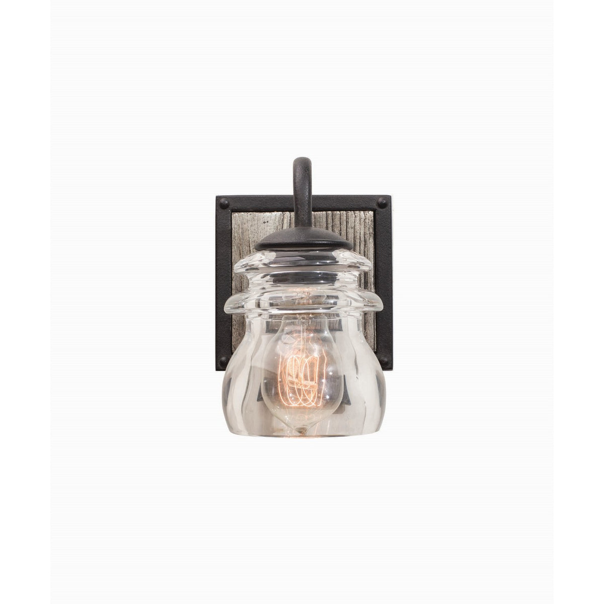 Bainbridge 6-in 1 Light Socket Black Iron Bath Wall Sconce