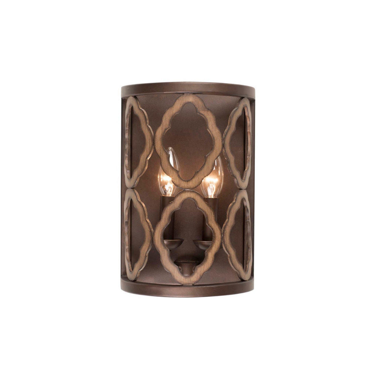 Whittaker 12-in 2 Light Socket Brownstone Wall Sconce