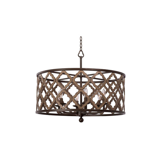 Whittaker 28-in 6 Light Socket Brownstone Pendant