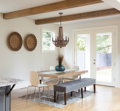 Beechwood 26-in 8 Light Socket Royal Mahogany Chandelier